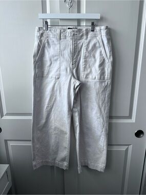 Gap Denim Women’s Sz. 14/32R High Rise Wide-Leg Crop Cream Jeans